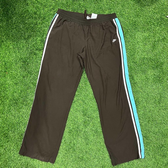 Vintage Nike Womens Brown and Light Blue Trackpants - Picture 2 of 5